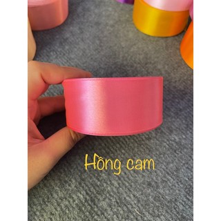 Cuộn ruy băng lụa 4cm ( cuộn )làm hoa hồng lụa