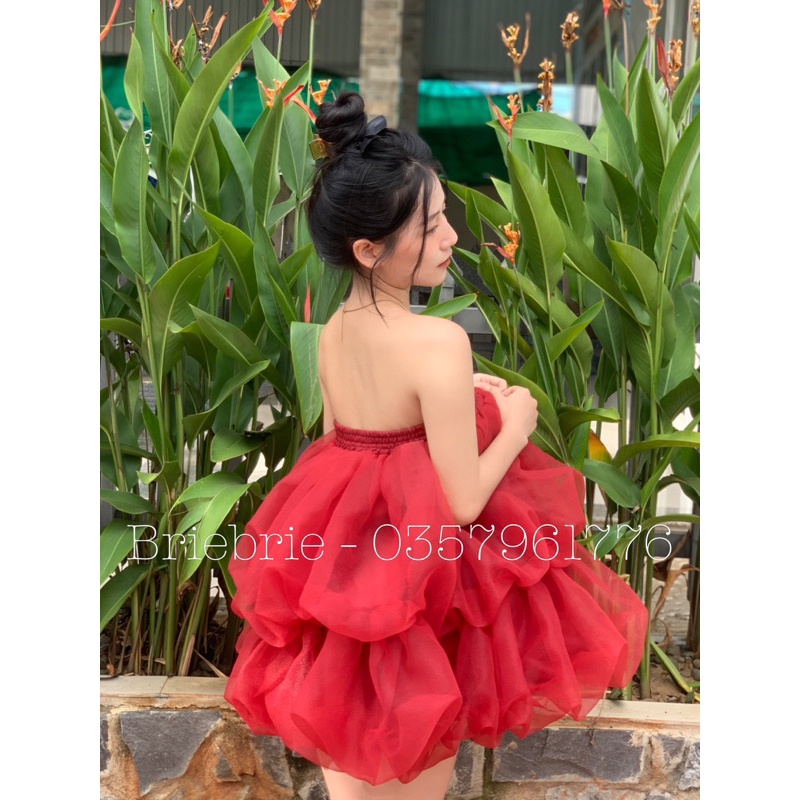 Hot 2023 319 -  Áo babydoll voan phồng 2 tầng Trâm Anh Boutique chất liệu voan xốp, sang chảnh