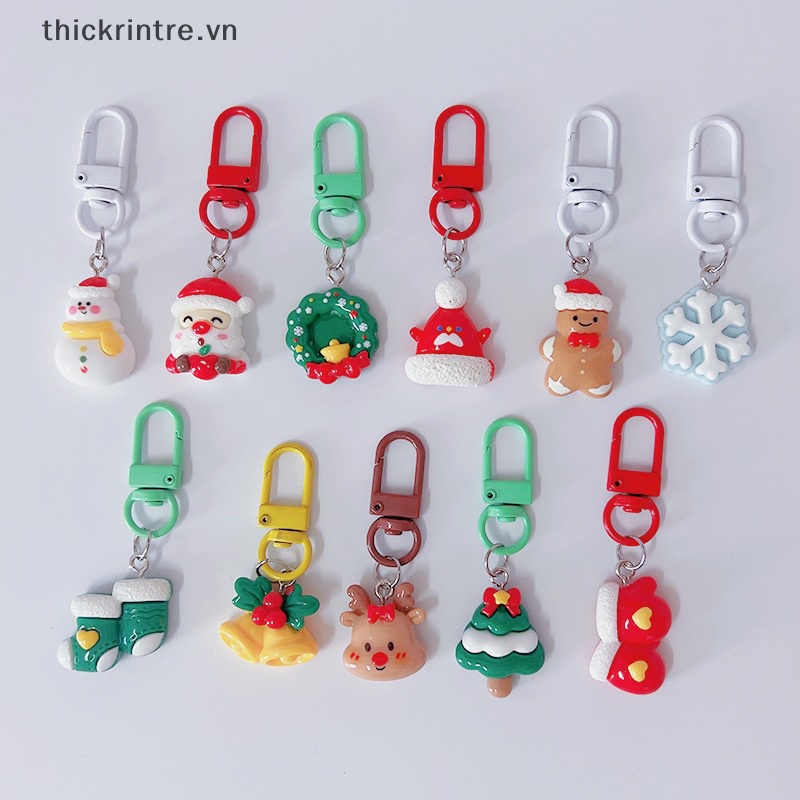 Th Móc Khóa Hình Búp Bê Hoạt Hình Người Tuyết Tuần Lộc Ông Già Noel Dễ Thương Làm Quà Tặng Giáng Sinh V