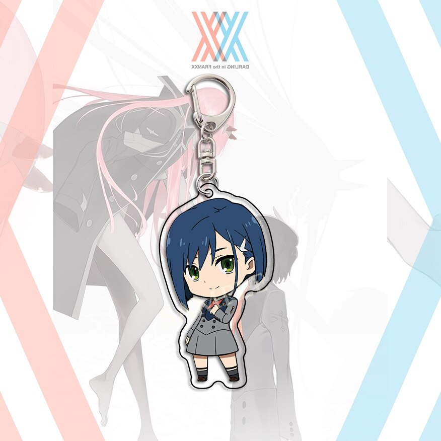 Móc khoá Japan Anime DARLING In The FRANXX Keychain Cute ZERO TWO Ichigo Miku Phụ Kiện Trang Trí Balo Túi xách