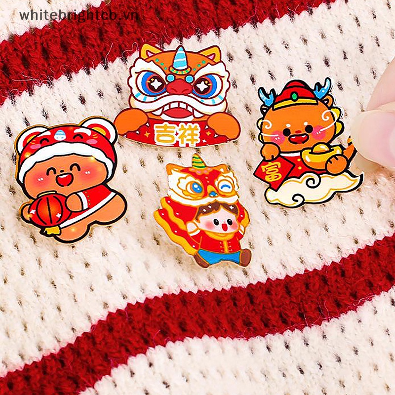 / / Cny Trang Trí / / Trâm Cài Áo Bằng acrylic Hình Rồng Hoạt Hình Năm Mới Phong Cách Trung Hoa Sáng Tạo