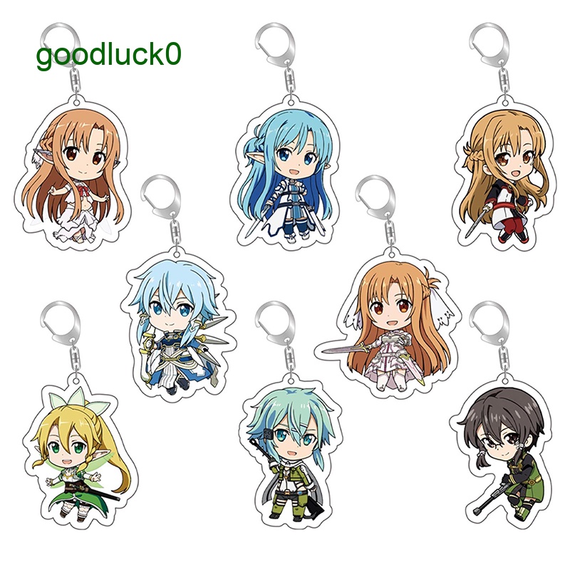 Móc Khóa Nhựa acrylic Trong Suốt Hình Nhân Vật Hoạt Hình sword art online