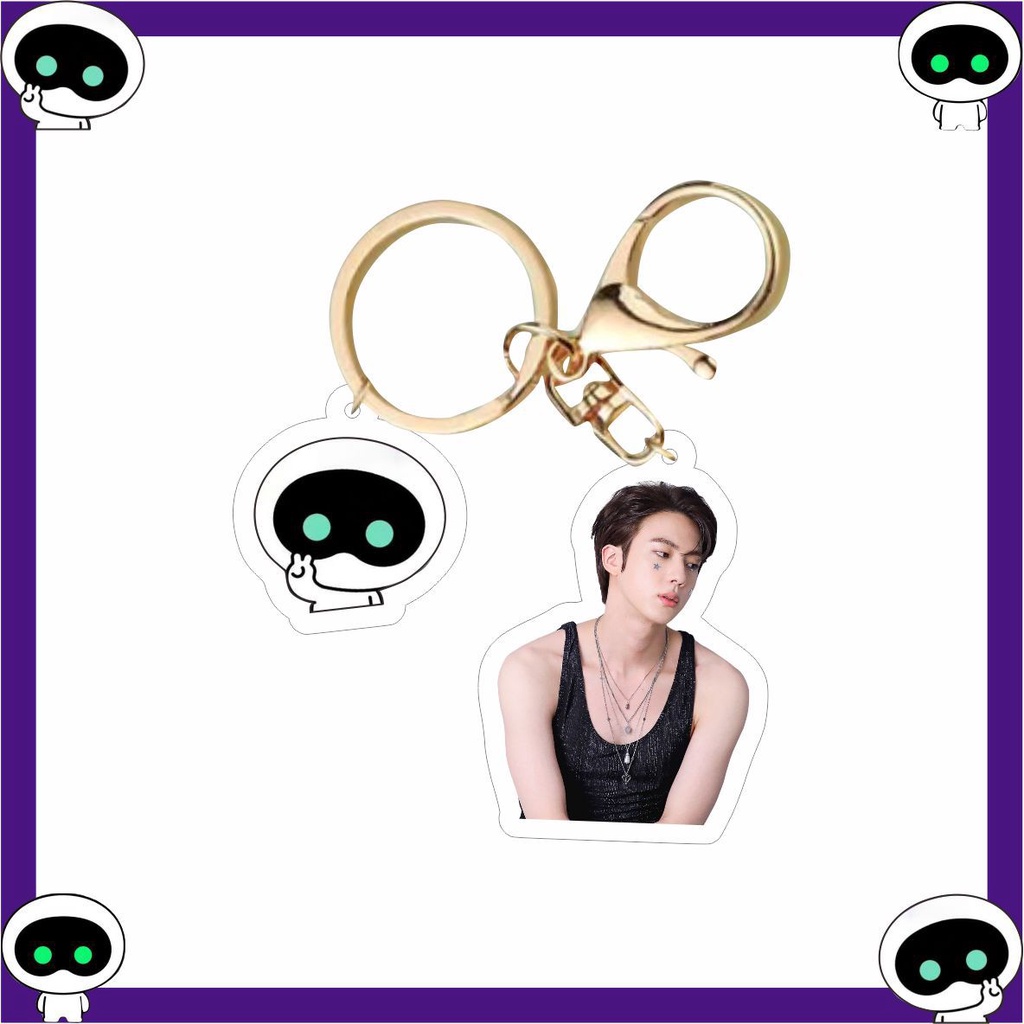 Móc Khóa Nhựa acrylic In Hình Nhóm Nhạc kpop bts jin Mới