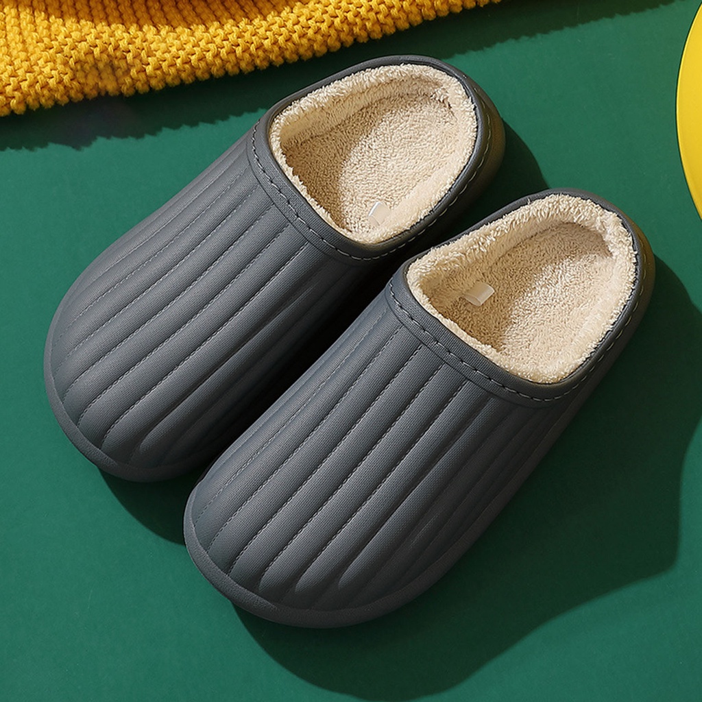 Dép Bông Đi Trong Nhà / Ngoài Trời Giữ Ấm Chống Trượt / Thấm Nước Thời Trang Thu Đông Cho Nam