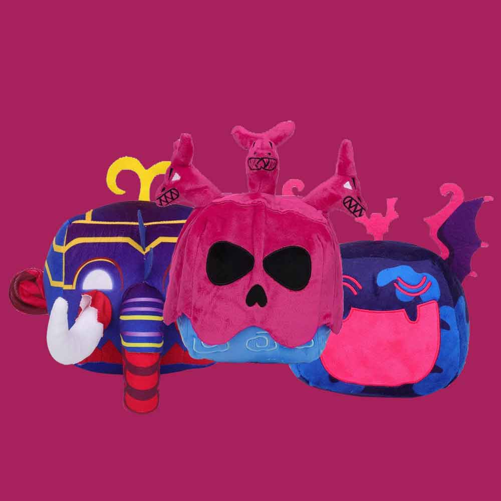 Humey 15cm Blox Fruits Game Plush Toy Roblox Pet Simulator Plush Doll Fruit Leopard Pattern Box Plush Toy Soft Stuffed Fruits Toy