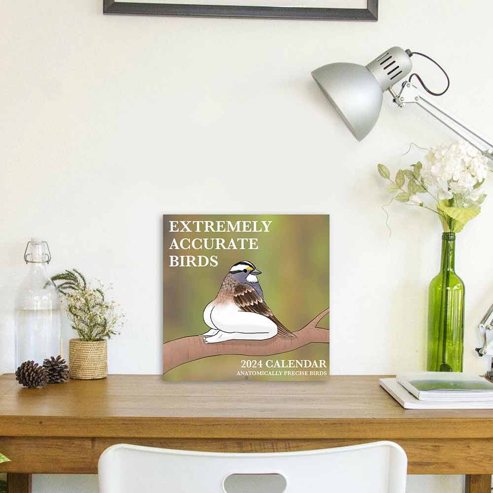 2024 Calendar Of Extremely Accurate Birds | Decorative Wall Monthly Calendars