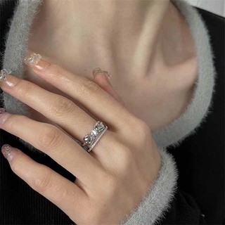 Nhẫn Hình Bướm Đơn Giản Đính Đá zircon Thời Trang