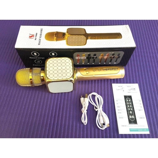 Micro hát  bluetooth karaoke không dây kèm loa G01 YS 69 chính hãng cao cấp dòng 2023 bass mạnh hỗ trợ ghi âm