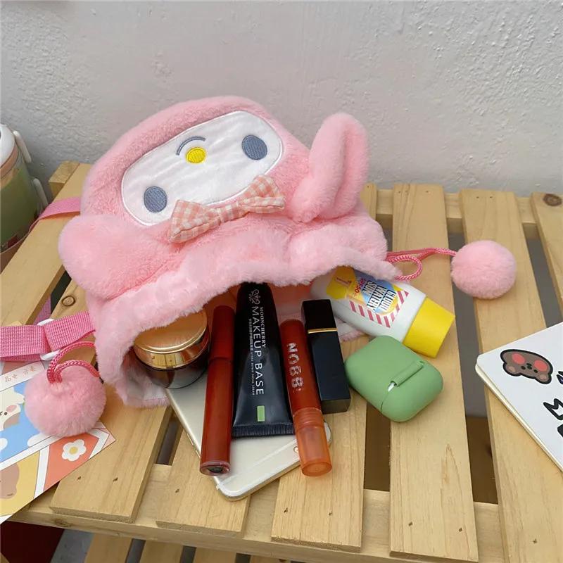 Kawaii sanrio Túi Xách tote Đeo Vai Nhồi Bông Dễ Thương Làm Quà Giáng Sinh Cho Bạn Gái
