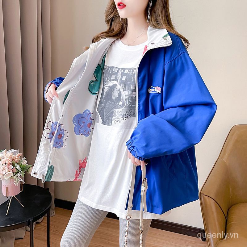 Áo Khoác Hai Mặt Dáng Rộng Phong Cách Hàn Quốc Thời Trang Xuân Thu Hàng Mới 2023