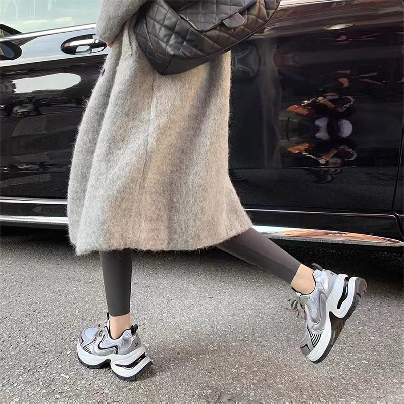 Bonnie cathy Giày Thể Thao Đế Dày 7cm Màu Bạc Khối Lượng Nhẹ Thoáng Khí Thời Trang Hàn Quốc Giản Dị