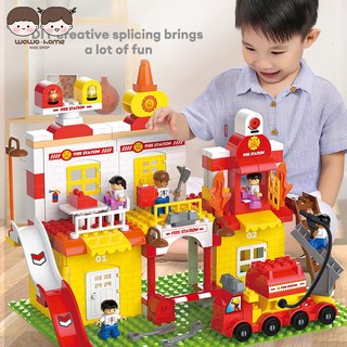 Bộ đồ chơi lắp ráp máy bay / xe cứu hỏa / xe cứu hỏa / xe cứu hỏa dành cho bé trai
