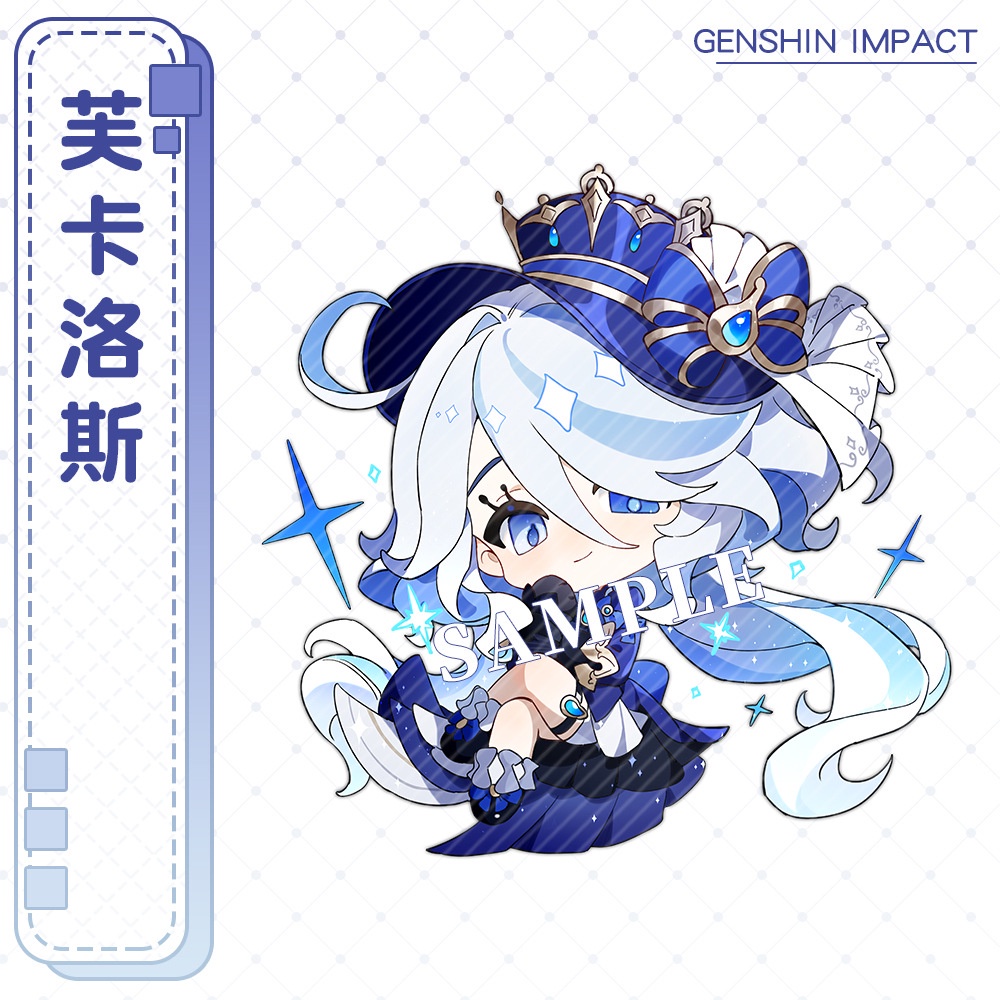Genshin Móc Khóa Hai Mặt Bằng acrylic Cho Học Sinh nlp