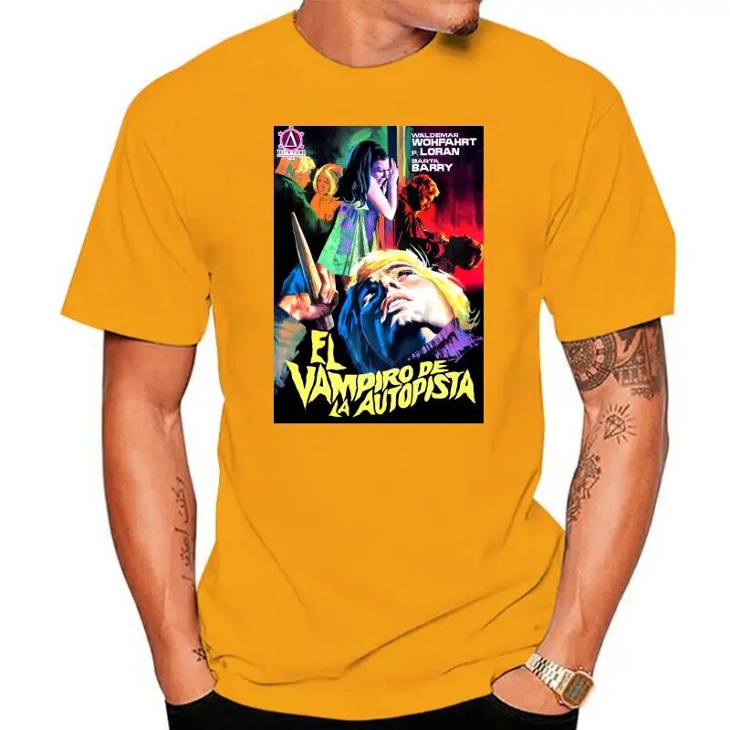 El Vampiro De La Autopista Movie Poster 1971 T Shirt Black All Sizes S 4Xl