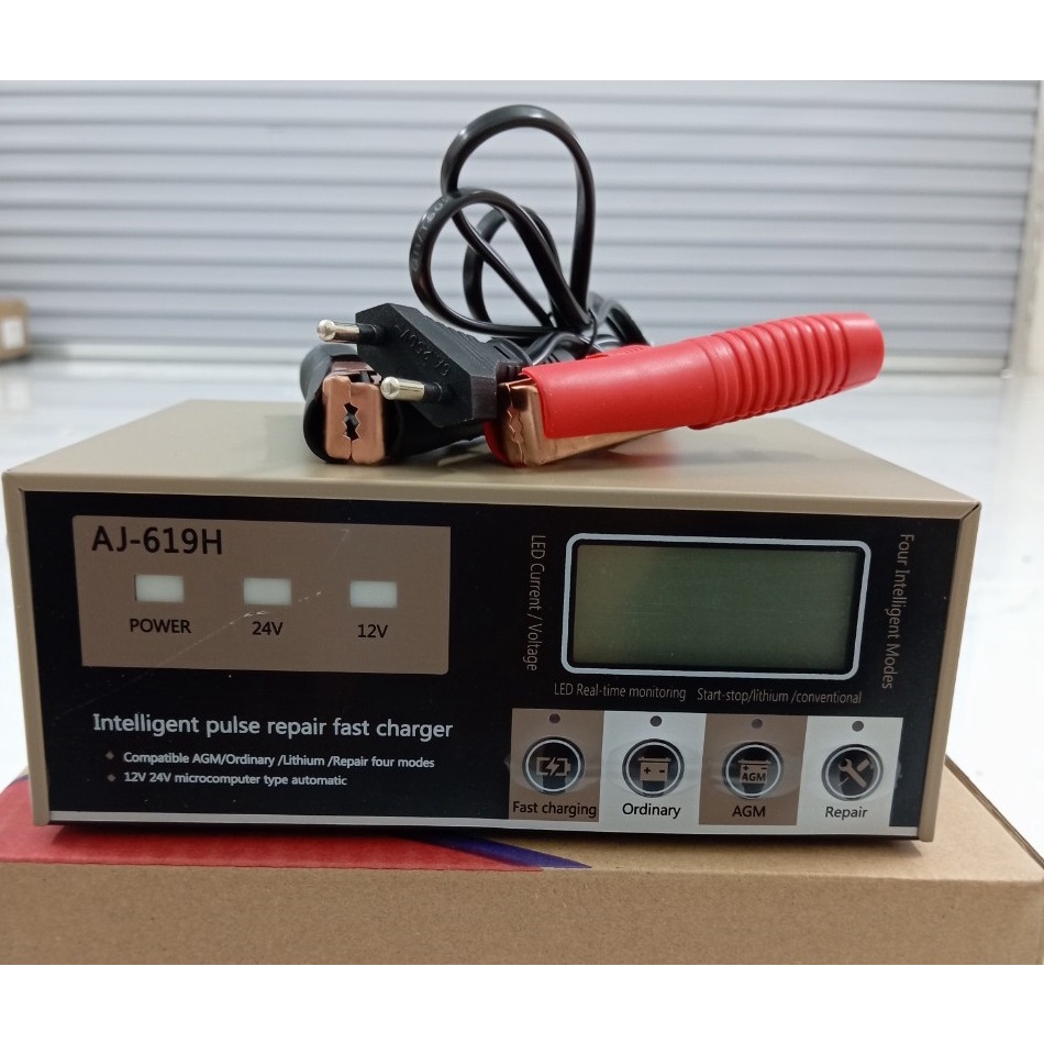 Máy Sạc Ắc Quy Và Phục Hồi Bình Ắc Quy 12V 24V 400AH AJ-619H -Giá khuyến mãi - AJ-619H - Thông minh tự động.
