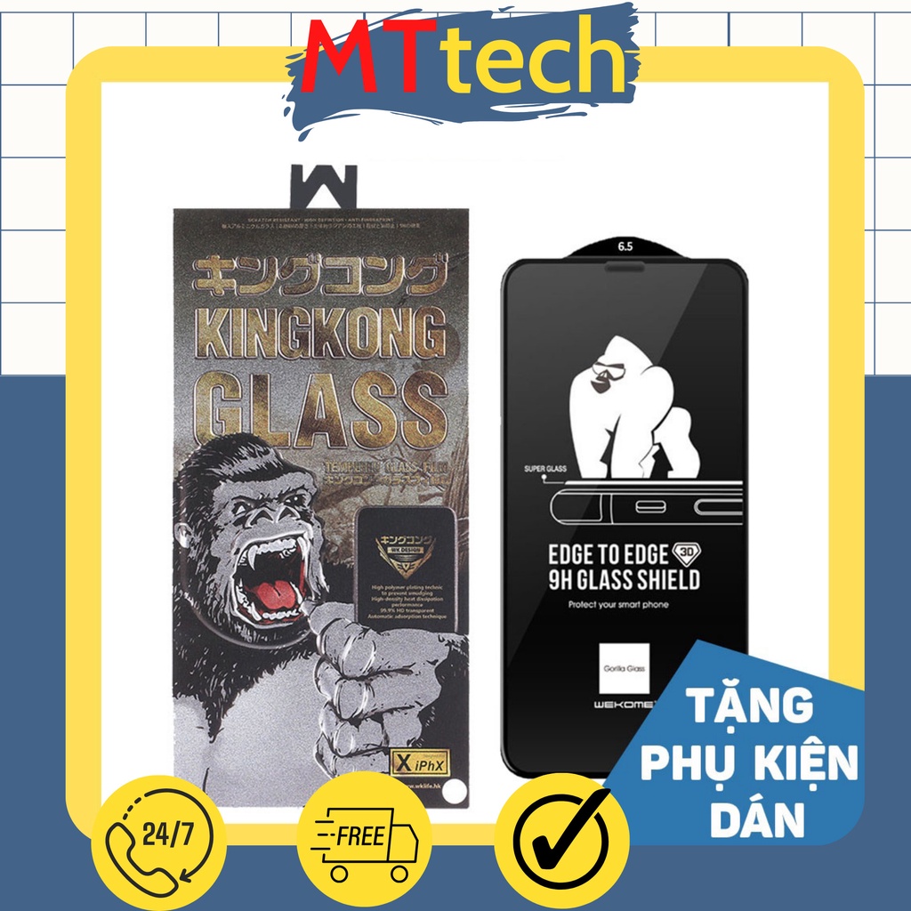 Kính Cường Lực Kingkong Full Màn I.phone 6/6s/6plus/6s Plus/7/8/7plus/8plus/X/Xs/Xs Max/11/12/13/Pro
