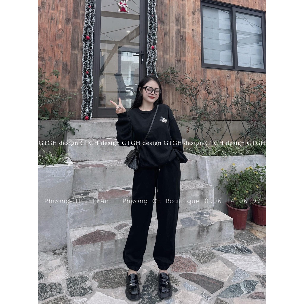 Siuu phẩm set nỉ Mickey 2 mặt so hott Size SM