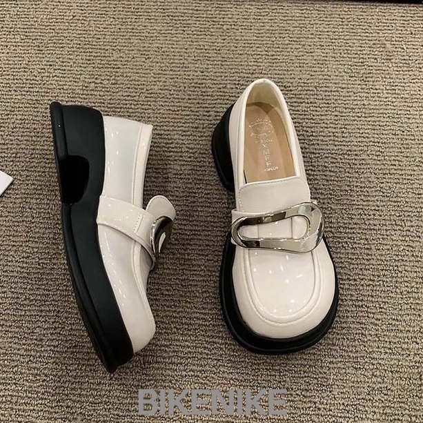 BIKENIKE Giày búp bê giày nữ 2023 NEW Mùa hè Vintage England phong cách thiết lập Mary Jane đơn giày23073110