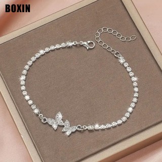 Dây Xích Đeo Tay Hình Bướm Lấp Lánh Cho Nữ