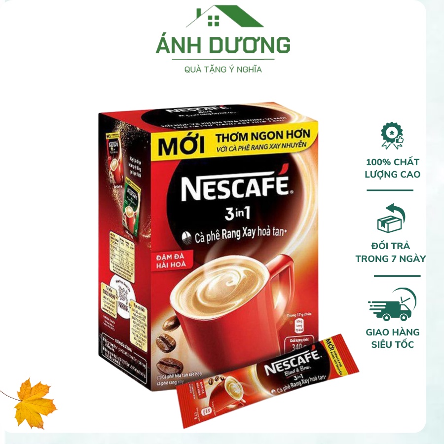 CÀ PHÊ HÒA TAN NESCAFE 3 IN 1 - Hộp (20 Gói X 17gr)
