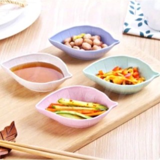 Đĩa Đựng Nước Chấm / Gia Vị Hình Chiếc Lá Từ Sợi Lúa Mạch