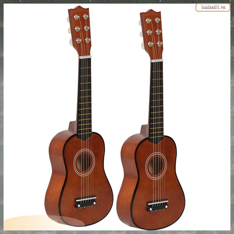 Set 2 Đàn guitar 21 inch 6 Dây mini Bằng Gỗ Cho Bé