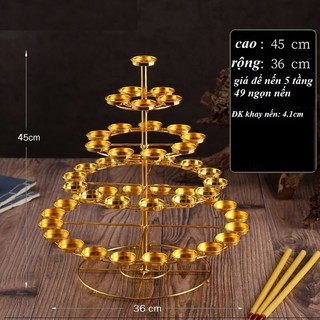 Bộ giá để nến 5 tầng 49 ngọn nến