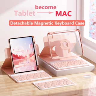 Bao Da Máy Tính Bảng Có Bàn Phím Tháo Rời Cho Xiaomi Pad 6 Pro 2023 11 6 5 11inch Xiaomi Pad 5 Pro 11 720°Vỏ Bọc Bảo Vệ Bút Xoay Được Có Ngăn Đựng Bút