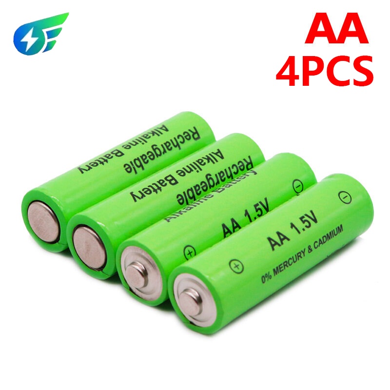 Pin Sạc Dự Phòng 1.5V AA / AAA 3000mAh Kèm 4 Pin Chất Lượng Cao