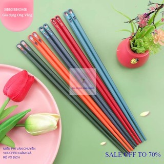 [HÀNG LOẠI 1] Đũa Gia Đình Kiểu Nhật Bản Nhiều Màu - Đũa Chịu Nhiệt Kháng Khuẩn Chống Trượt BEEBEHOME