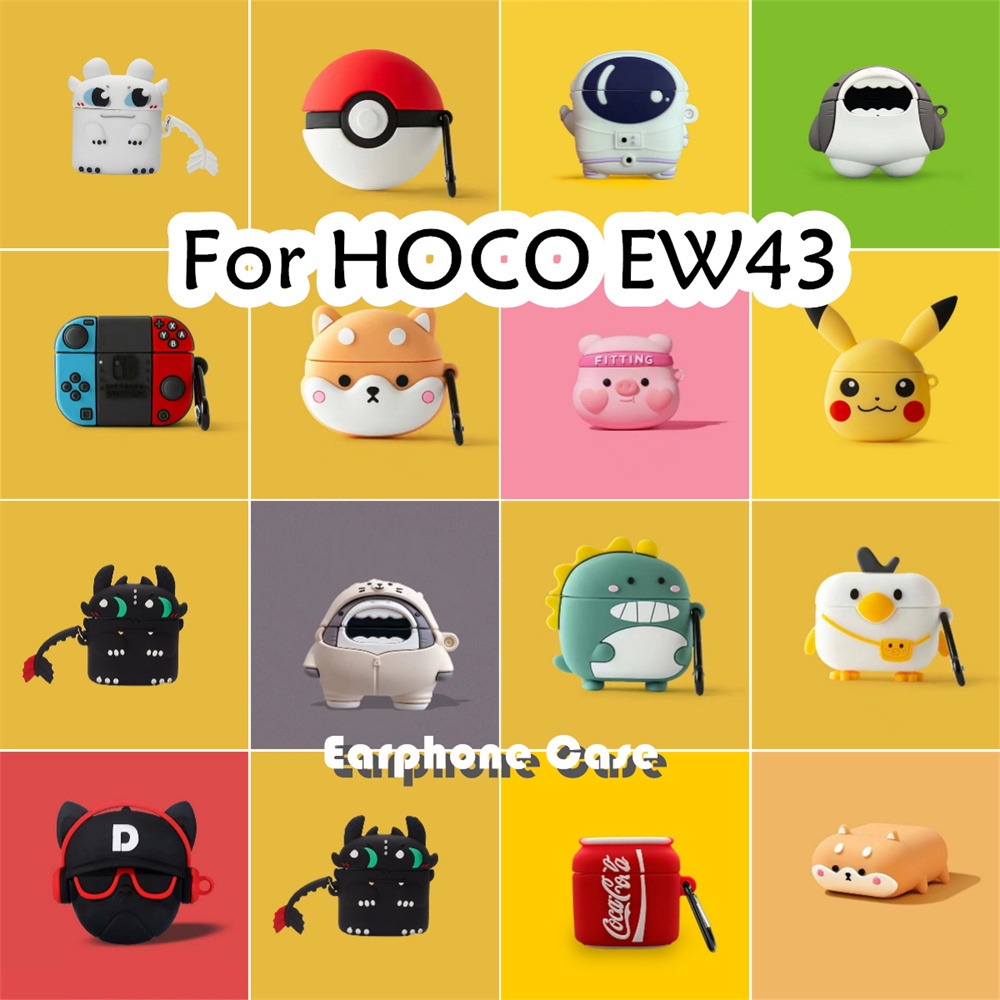 Vỏ Bảo Vệ Hộp Sạc Tai Nghe HOCO EW43 Bằng Silicon Mềm Họa Tiết Hoạt Hình