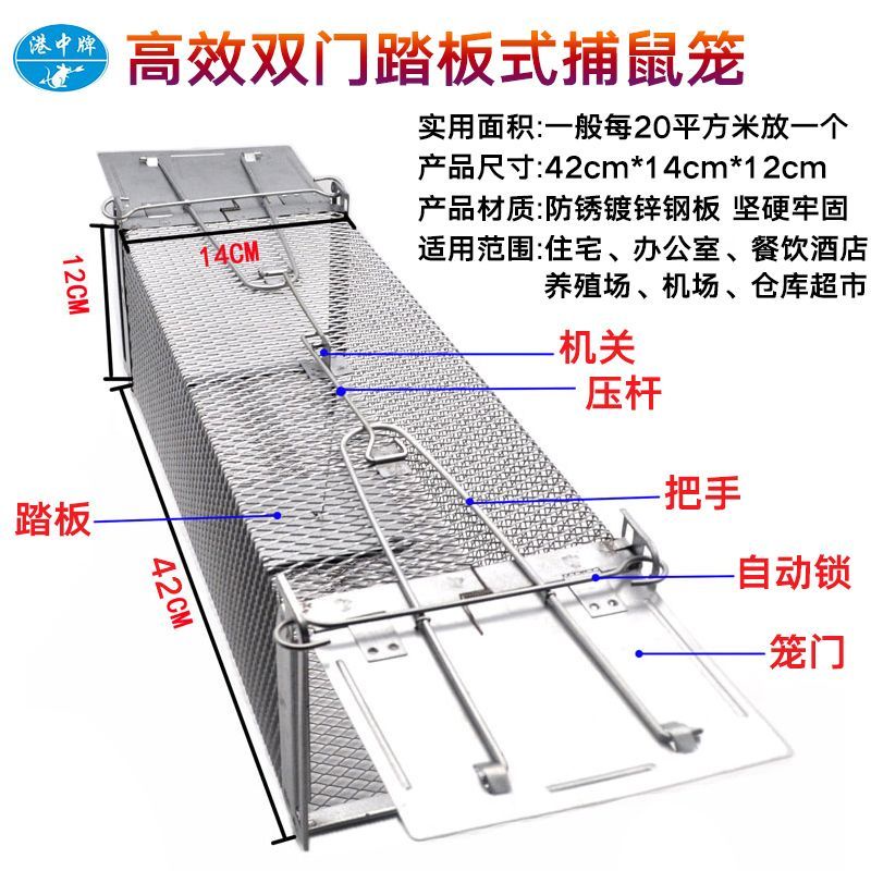 Chuột Lồng Chuột Bẫy Chuột Lớn Bẫy Chuột Hamster Cửa Đôi Bẫy Chuột Lồng Bẫy Chuột Dụng Cụ Tiện Dụng Giết Chuột Tra