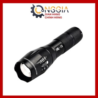 Đèn pin mini cầm tay nhỏ gọn siêu sáng XML-T6 nhập khẩu Nhật Bản cao cấp ONGGIA 4 chế độ ( 2pin )