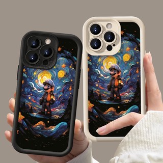 Ốp Điện Thoại Silicon Dày Mềm Hình Mario Bầu Trời Đầy Sao Thời Trang IPhone 7 8 Plus XR XS Max 11 12 13 14 15 Pro Max 14 15 Plus