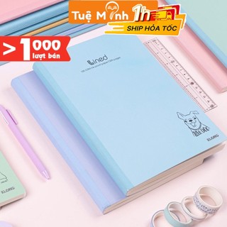 Vở kẻ ngang line Klong 200 trang MS 842 bìa màu Pastel trẻ trung VPPTUEMINH, vở Klongmay dán gáy