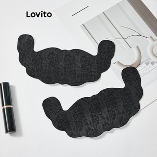 Miếng dán ngực Lovito họa tiết ren màu trơn thường ngày cho nữ L50AD071 (Màu mơ/ đen)