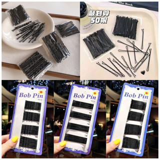 Kẹp thẳng đơn giản màu đen 2025 để cố định kẹp tóc gãy và nổ cho nữ