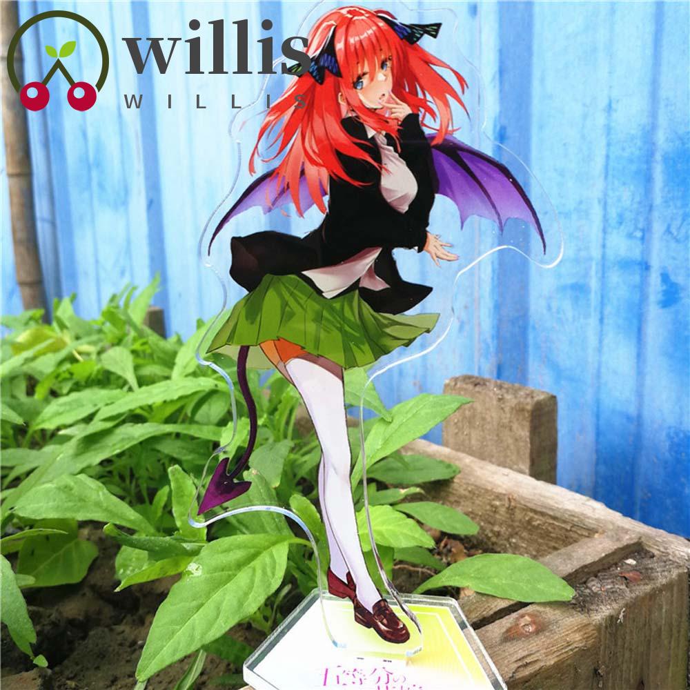 WILLIS Anime Nakano Miku Cartoon Anime Figure Model Plate Acrylic Stand Figure Decoration Toys Collection Model Gotoubun No Hanayome Fashion Fans Gift Nakano Ichika Figure Model Toys