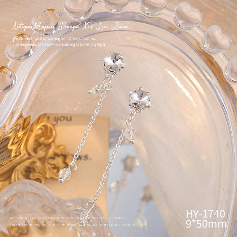 Bông Tai Xích Tua Rua Hình Bướm 3d diy Trang Trí Móng Tay