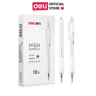 Combo 10 20 bút gel a057b bút bi nước mực đen thiết kế vỏ trong suốt ngòi 0.5mm