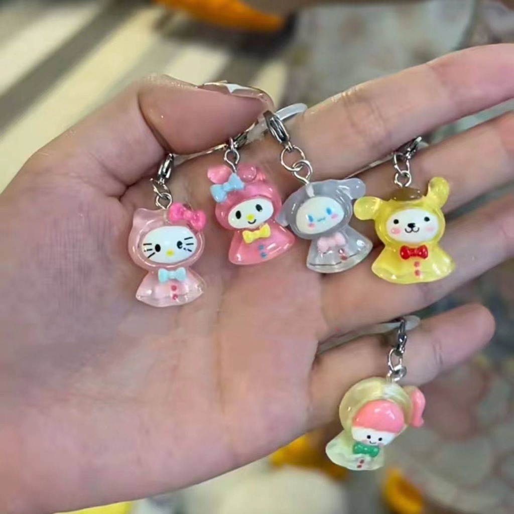 SANRIO Ere1 Móc Khóa Hình Cây Dù hello kitty Xinh Xắn