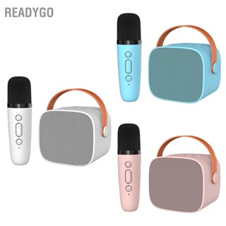 ReadyGo Máy Hát Karaoke Mini Âm Thanh Vòm HiFi Loa Bluetooth Di Động Có Mic Cho Gia Đình Ngoài Trời