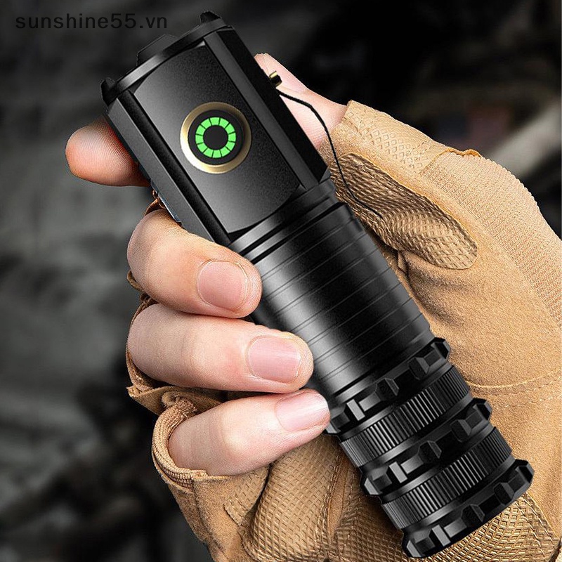 Ánh Sáng Mặt Trời Đèn Pin led Pin Sạc type-c Chống Nước Có Nam Châm Cho Cắm Trại Với Pin 18350 2000lm atr luminus vn