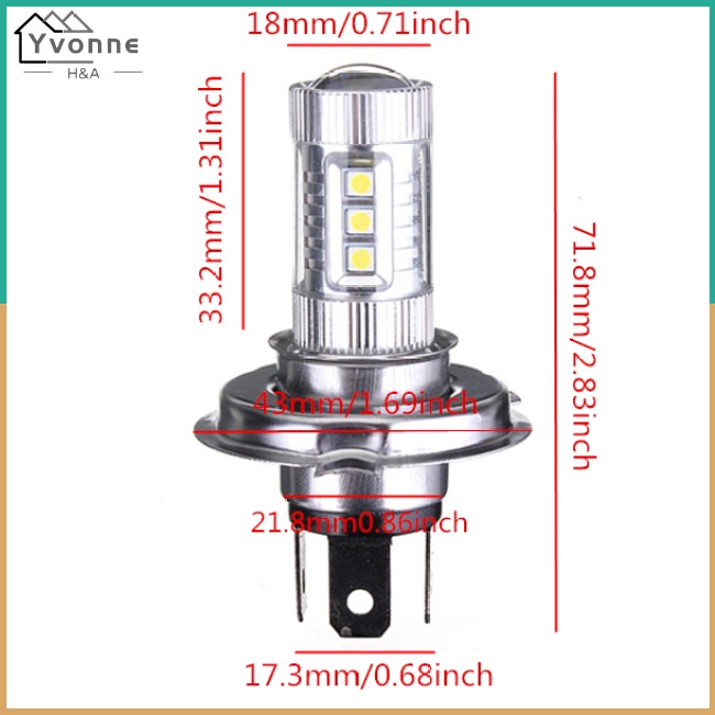 One Bóng Đèn Pha led h4 80w 4000lm 6000k-6500k Siêu Sáng Cho Xe Hơi