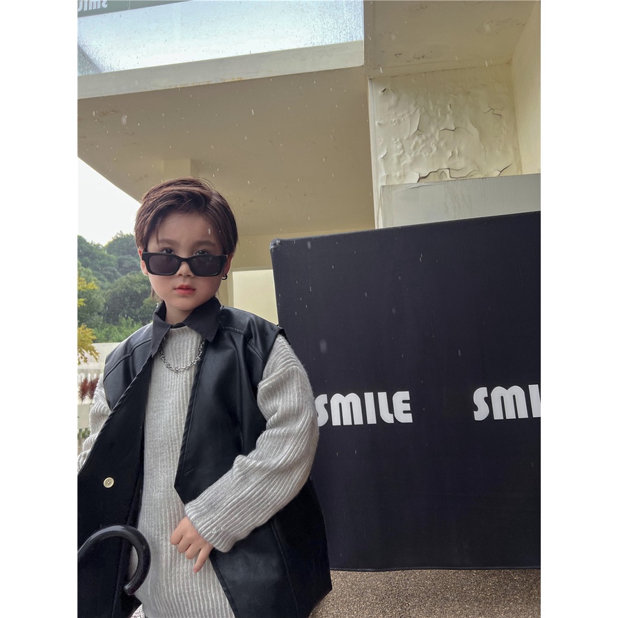 Áo sweater Nhuộm Màu Nhuộm Xám Phong Cách Hàn Quốc Cổ Điển Thời Trang Mùa Thu 2023 Dành Cho Bé Trai Và Bé Gái