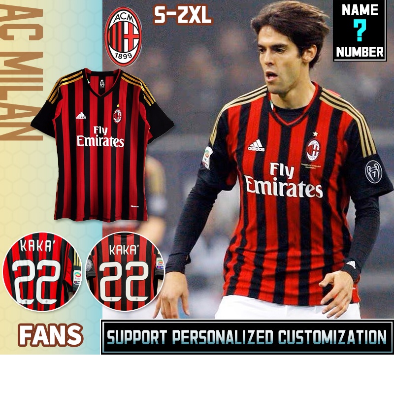 Áo Thun Bóng Đá Phong Cách vintage Size s-2xl * 14 ac milan 2013-14