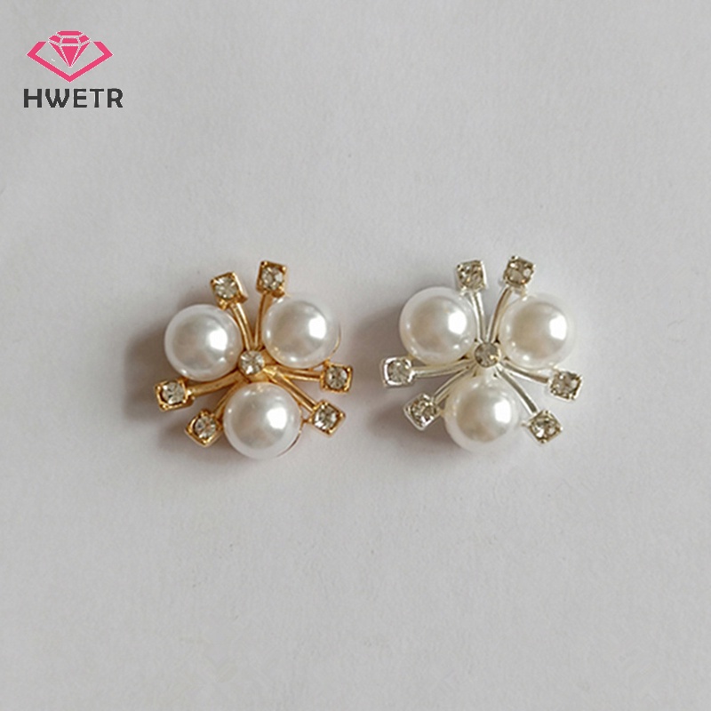 Hwtr 1 Mặt Dây Chuyền Hợp Kim Hình Hoa Ngọc Trai Vàng Thời Trang Mới