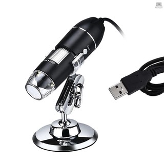 3 in 1 usb & micro usb &type-c digital microscope 1600x magnification camera 8 leds with stand compatible with android windows/xp win 7 8 10 vista linux mac portable handheld inspection magnifier
