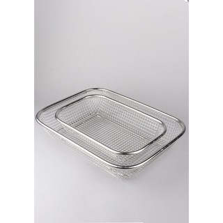 Rổ lưới đựng thức ăn chiên inox 304 sáng bóng cao cấp