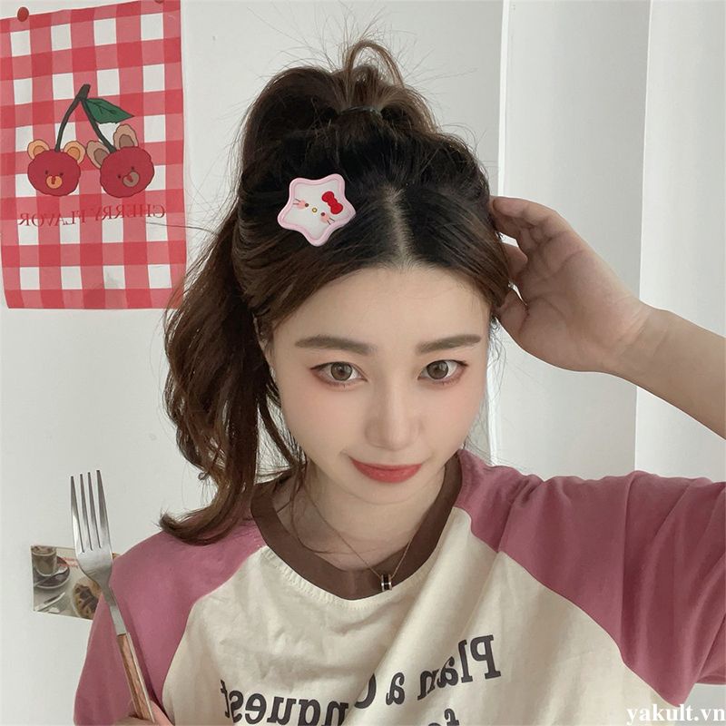 🎀 yakult 🎀Kẹp tóc ngôi sao hoạt hình mới dễ thương sanrio girl bangs kẹp phụ kiện tóc trẻ em